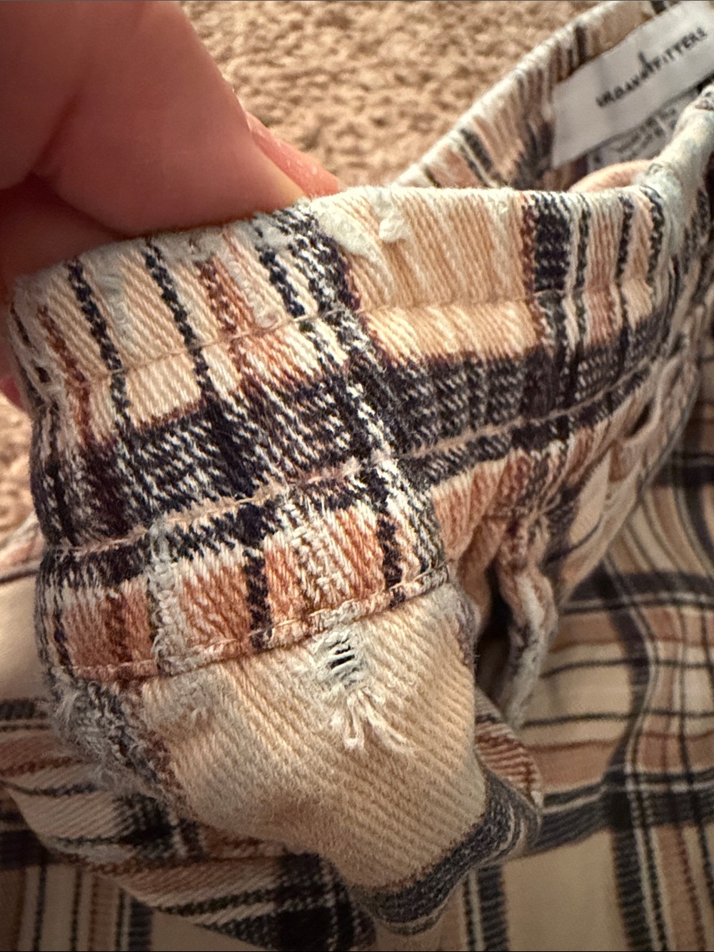 Urban Outfitters Tan Plaid Pull-On Skinny Pants Size Medium 2018 - Picture 12 of 13